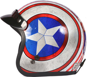 THH HELMETS FH 356 Black Captain America Open Face