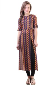 libas women printed cape top kurta(multicolor) 2685-Multicolor