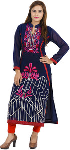 Zoeyams Embroidered Women's Straight Kurta