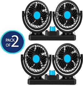 SellRider Imported Beast Quality 100% Copper motor Car Fan,Mitchell 12V DC  Electric Car Fan for Dashboad 360 Degree Rotatable Dual Head Car Auto  Cooling Air Fan Use Car, Home, Shop and Office