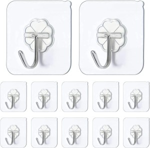 Chillyfit Wall Hooks for Hanging Strong, 5 Pack Adhesive Hooks for Wall  Heavy Duty, self Adhesive Hook, Wall hangings, Kitchen Accessories Items,  Clothes Hanging,Transparent, Polyvinyl Chloride : : Home & Kitchen