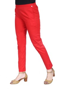 MAHI GARMENTS Regular Fit Women Red Trousers - Buy MAHI GARMENTS