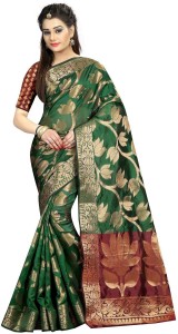 Hinayat Fashion Woven Banarasi Silk Blend Saree