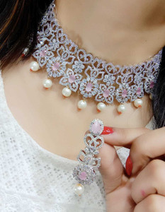 Pink jewellery deals set flipkart