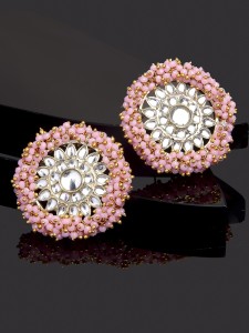 Onion pink stones tiered earring by A Line  The Secret Label
