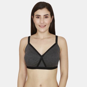 Buy Rosaline by Zivame Anthracite Non Padded Full Coverage Bra for