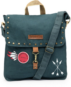 The House of Tara Blue Messenger Bag Studded Messenger Bag Combat Blue Price in India Flipkart