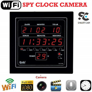 Hidden camera wall clock wifi top