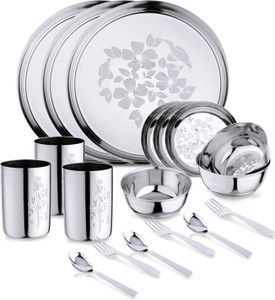 Steel dinner set flipkart sale