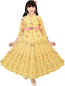 Ajiza Garments Girls Maxi Full Length Casual Dress Price in India
