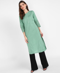 Rangmanch by Pantaloons Women Solid Straight Kurta Flipkart