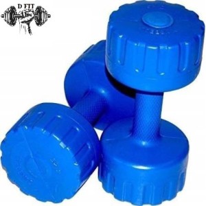 D FIT 4KG PVC DUMBBELL SET FITNESS WEIGHTS FOR HOME GYM EXERCISE, (4KG+4KG=8KG TOTAL) Fixed Weight Dumbbell