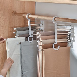 Lehom Pull Out Trousers Rack 22 Arms Stainless Steel Closet Pants Hanger  Bar Clothes Organizers for Space Saving and Storage 2325x18inch   Amazonin Home  Kitchen