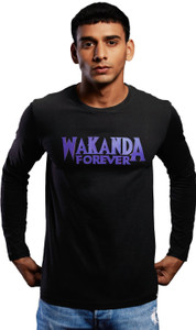 The Souled Store Printed Men Round Neck Black T Shirt Buy The