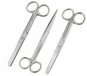 Iris Micro Dissecting Lab Sharp Scissors, 4.5 (11.43cm) Fine Point  Straight, Stainless Steel (Pack of 5)