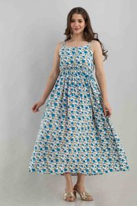 TRENDSWILL Women Gown Light Blue White Dress Buy TRENDSWILL Women Gown Light Blue White Dress Online at Best Prices in India Flipkart