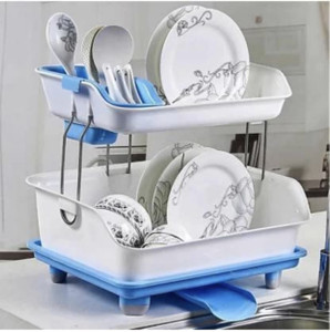 BLISH BELLE Dish Drainer Kitchen Rack Plastic Steel MULTIPURPOSE