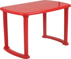 Supreme Arjun Dining Table, Red (4 Seater) Plastic Outdoor Table