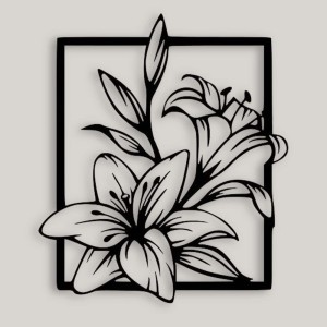 Black And White Flower Drawing Wall Art & Décor | Zazzle