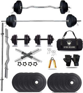 Gym Insane 26 kg Workout equipment for men 20kg PVC gym combo dumbbell set 3ft curl Straight rod Home Gym Combo Price in India Buy Gym Insane 26 kg Workout equipment for men 20kg PVC gym combo dumbbel...