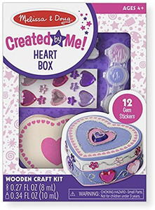 MELISSA DOUG Created by Me Heart Box Wooden Craft Kit Created