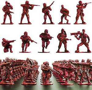 PATPAT 100 Piece Plastic Army Toys Soldiers Traditional Green Army