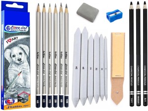 Definite Artline Set of 6 Love-Art Sketch Pencils +