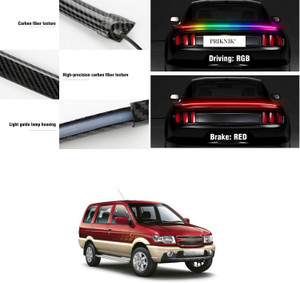 PRTEK Carbon Fibre LED Rear Spoiler with Remote Control for Car