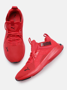 PUMA Puma Men Red Textile Softride Enzo NXT Running Shoes Running
