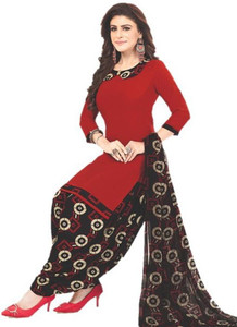 FASHION VALLEY Crepe Printed Salwar Suit Material Price in India