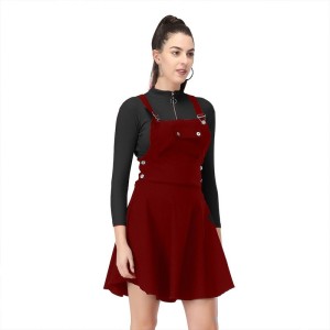 Buy Shiva Trends Cotton Blended Women's Dungaree Dress with Top