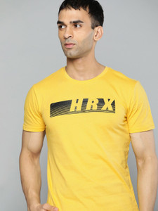 Hrx tshirts yellow best sale