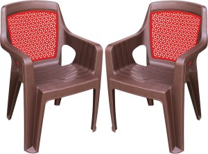 MAHARAJA Safari 114 for Home,Office | Comfortable | ArmRest | Bearing Capacity upto 200Kg Plastic Outdoor Chair