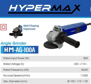Hypermax HM AG 100A Angle Grinder Price in India Buy Hypermax HM