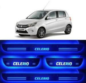 AUTO MOTO Royal Blue Black Beauty Base Led Illuminated Door Sill