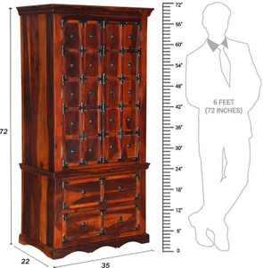 Wooden almirah online flipkart sale