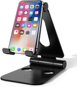Protance Aluminium Adjustable Mobile Stand for All Smartphones, Tabs, Kindle, iPad Mobile Holder