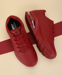 Mens red hot sale skechers shoes