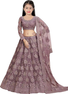 PILUDI Girls Lehenga Choli Ethnic Wear Embroidered Lehenga Choli