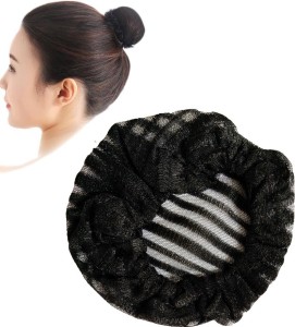 Shihen Black Elastic Mesh Snood Hair Net Invisible Bun Cover for