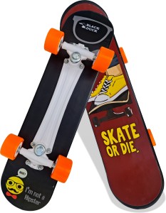 Jaspo Black Duck Fibre (26" X 6.5") Fully Assembled Skateboard (Suitable for All Age Group) - COOL BOY 26.5 inch x 6.5 inch Skateboard