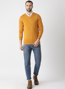 Yellow v neck jumper mens 2025