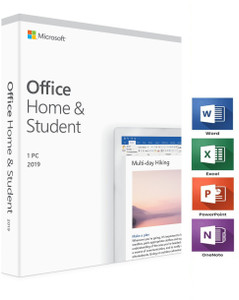 Microsoft Office Home and Student 2019, 일회성 구매 - 평생 유효성, 1 인, 1 PC 또는 Mac (활성화 키 카드)