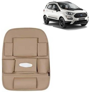 RD Universal PU Leather Car Auto Seat Back Organizer Multi Pocket Travel  Storage Beg with Hangers, Tissue Paper and Bottle Holder-Beige Colour For Ford  Ecosport ( Pack of 1) Car Storage Bag