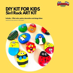 Kid DIY Rock Art Set Creative Stone Painting Kid DIY Craft