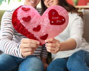 PICKKART Love Heart Pillow Pink 37 cm