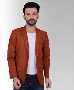 AVAETA Solid Single Breasted Casual Party Festive Wedding Men