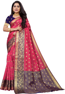 Buy Samrudhh Printed Bollywood Silk Blend Jacquard Pink Sarees Online Best Price In India Flipkart