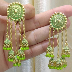 Parrot green deals colour earrings