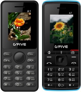 GFive A1 & A7 Combo of Two Mobile(Black Orange : Black Blue)